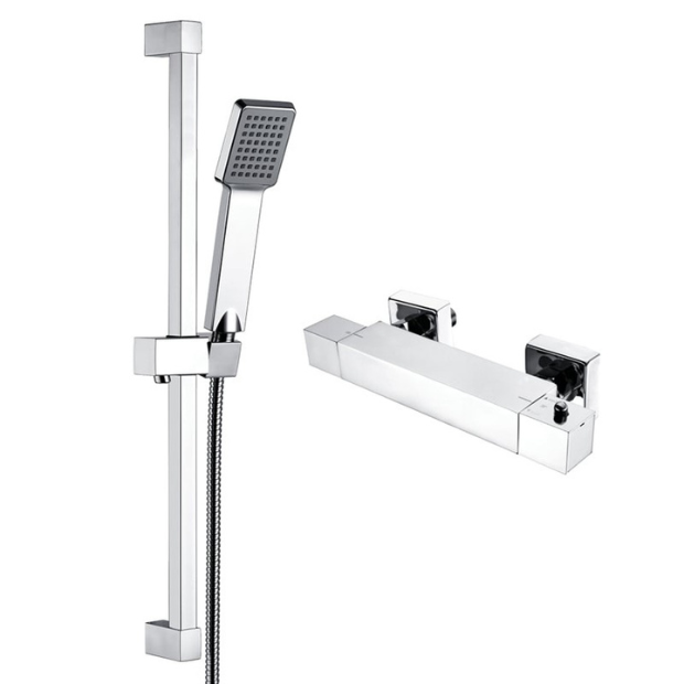 TSS002 – Trisen Piron Square Expo Bar Valve Shower Set