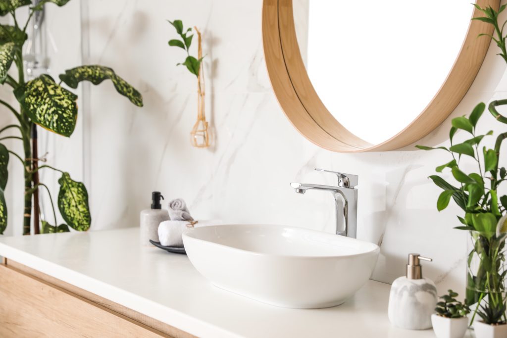 bathroom-sink-with-plants